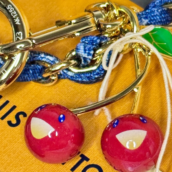 Louis Vuitton x Murakami Denim Cherry Phone Holder - Picture 7 of 11